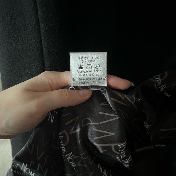 Votre Nom | Black Wool/Cashmere Blend Coat | Size XS - Picture 13 of 13